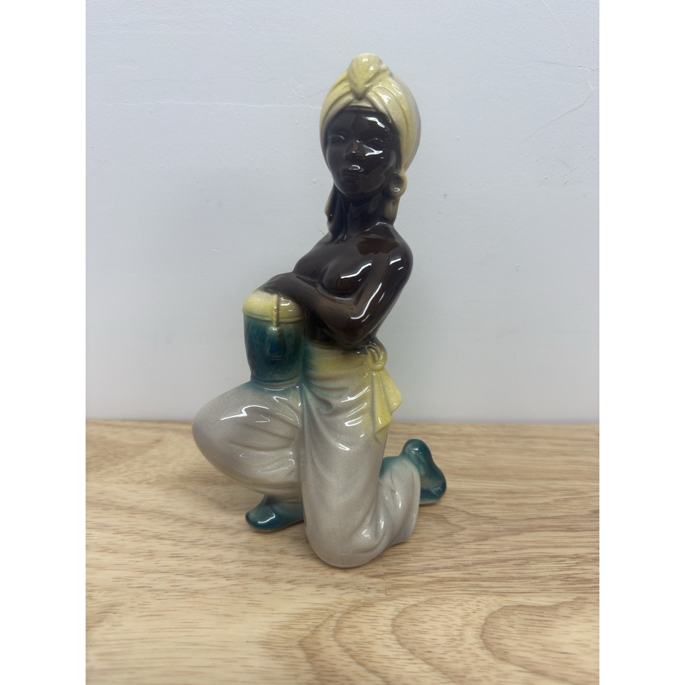 Vintage Royal Copley Exotic‎ Female Figurine 8.5 Ceramic " Topless Potter #57